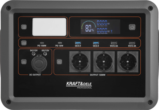 Kannettava voimalaitos 1152Wh / 25.6V, Kraft & Dele