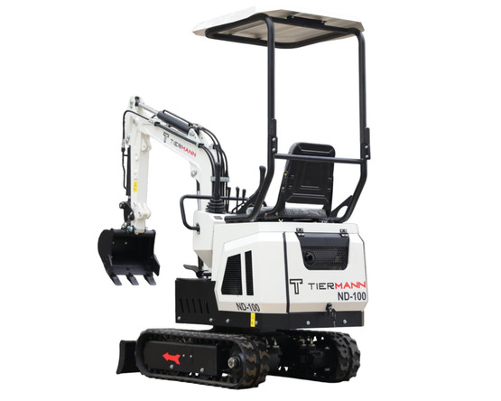 Tiermann ND-100 1.0t minikaivinkone kolmella kauhalla