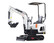 Tiermann ND-100 1.0t minikaivinkone kolmella kauhalla