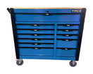 Timco 12ltk 275-os työkaluvaunu työkaluilla, puutaso, sininen