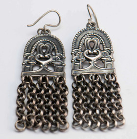 Kalevala Koru Hämäläinen juhlakääty-korvakorut Hopeoitu