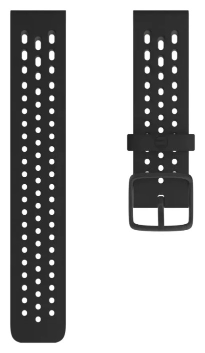Polar silikoniranneke musta/harmaa, 22mm, S/L 910110566