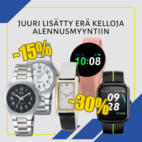 Erä kelloja ALE -hinnoin!