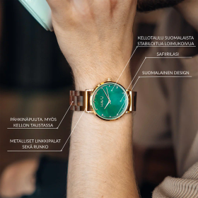 HAVU, Revontuli - Pähkinäpuu Unisex rannekello (40 mm)