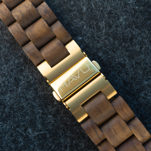 HAVU, Revontuli - Pähkinäpuu Unisex rannekello (40 mm)