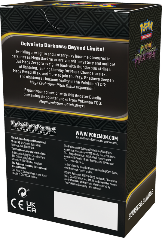 Pokémon TCG: ME5 Pitch Black - Booster bundle (julkaisupäivä 17.7.2026)