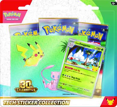 Pokémon TCG: 30th Celebration - Tech sticker collection Exeggutor (julkaisupäivä 16.9.2026)
