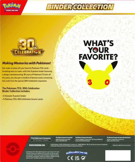 Pokémon TCG: 30th Celebration - Binder collection