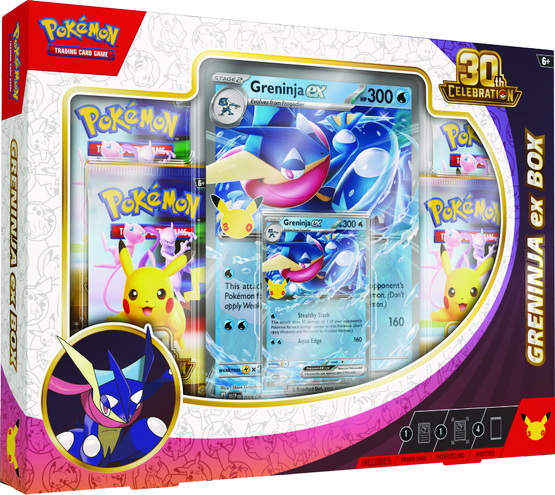 Pokémon TCG: 30th Celebration - Greninja Ex box (julkaisupäivä 16.9.2026)