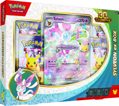 Pokémon TCG: 30th Celebration - Sylveon Ex box (julkaisupäivä 16.9.2026)