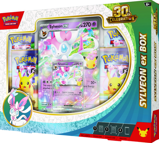 Pokémon TCG: 30th Celebration - Sylveon Ex box (julkaisupäivä 16.9.2026)