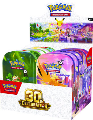 Pokémon TCG: 30th Celebration - Mini tins display