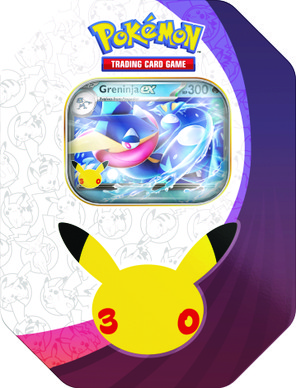 Pokémon TCG: 30th Celebration - Greninja Tin Ex (julkaisupäivä 16.9.2026)