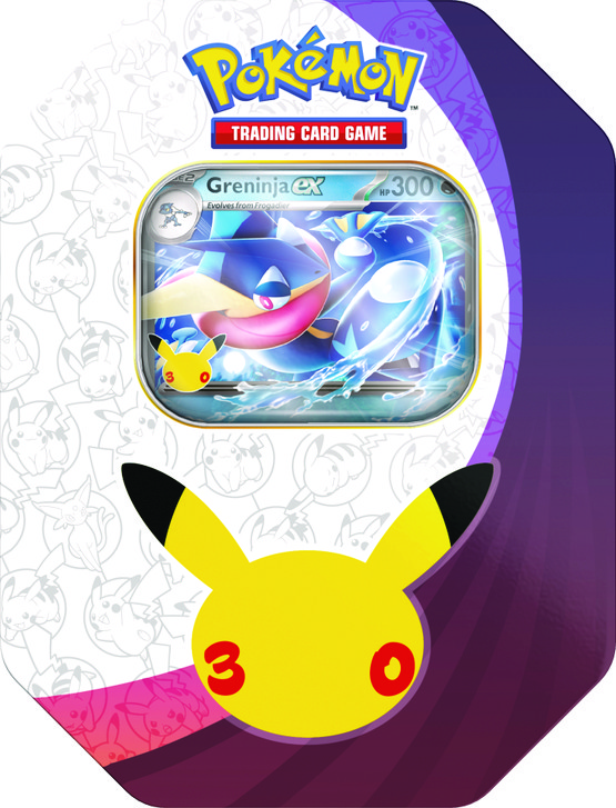 Pokémon TCG: 30th Celebration - Greninja Tin Ex (julkaisupäivä 16.9.2026)