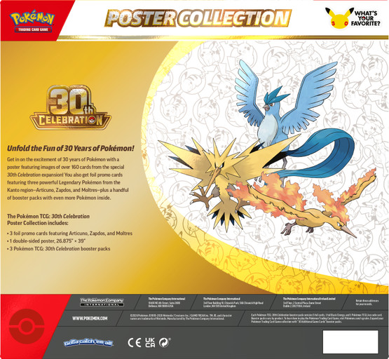 Pokémon TCG: 30th Celebration - Poster collection (julkaisupäivä 16.9.2026)