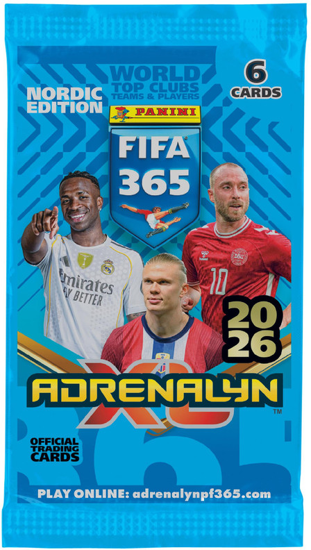 Panini Adrenalyn XL FIFA 365 Nordic Edition 2026 booster boksi (50 pussia) 