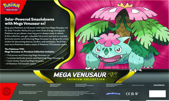 Pokémon TCG: Mega Venusaur ex Premium collection box (julkaisupäivä 14.11.2025)