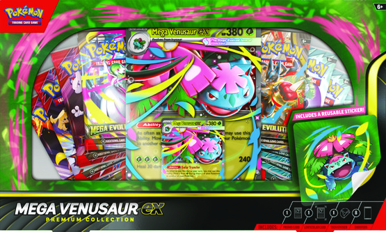 Pokémon TCG: Mega Venusaur ex Premium collection box (julkaisupäivä 14.11.2025)