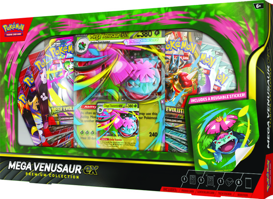 Pokémon TCG: Mega Venusaur ex Premium collection box (julkaisupäivä 14.11.2025)