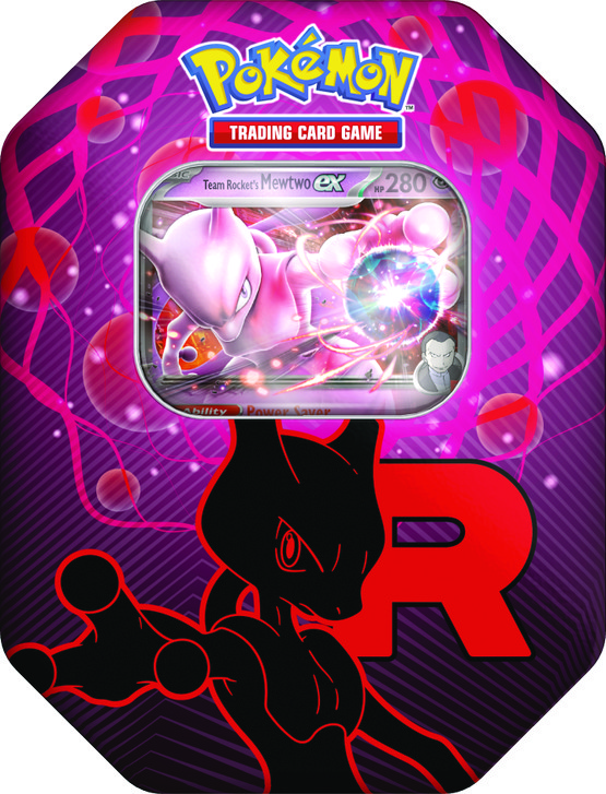 Pokémon TCG: SV 10 Destined Rivals - Poke Tin Team rocket's Mewtwo (julkaisupäivä 5.9.2025)