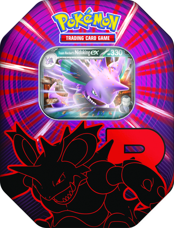 Pokémon TCG: SV 10 Destined Rivals - Poke Tin Team rocket's Nidoking (julkaisupäivä 5.9.2025)