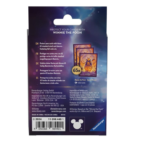 Disney Lorcana: Azurite sea Sleeves (65 kpl) - Winnie the Pooh