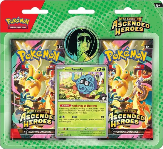 Pokémon TCG: Mega evolution 2.5 Ascended Heroes - 2-pack blister Erika's Tangela (julkaisupäivä 30.1.2026)