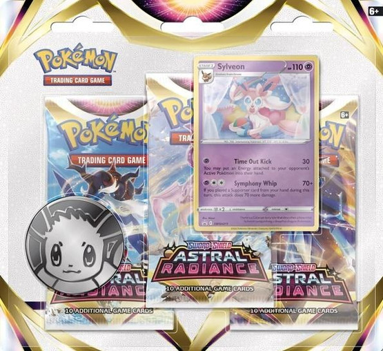 Pokémon TCG: Sword & Shield 10 Astral Radiance - 3-Pack Checklane Blister Sylveon