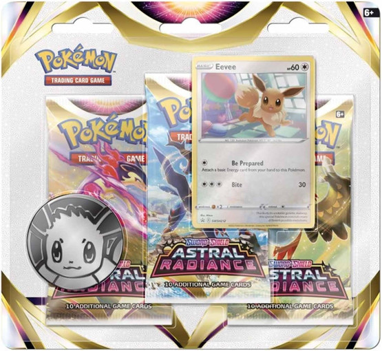 Pokémon TCG: Sword & Shield 10 Astral Radiance - 3-Pack Checklane Blister Eevee