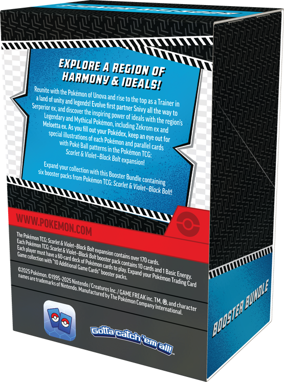 Pokémon TCG: Scarlet & Violet 10.5 Black bolt - Booster bundle (julkaisupäivä 22.8.2025)