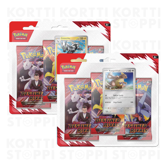 Pokémon TCG: Scarlet & Violet 10 Destined Rivals - 3-Pack Checklane Blister KOMBO (julkaisupäivä 30.5.2025)