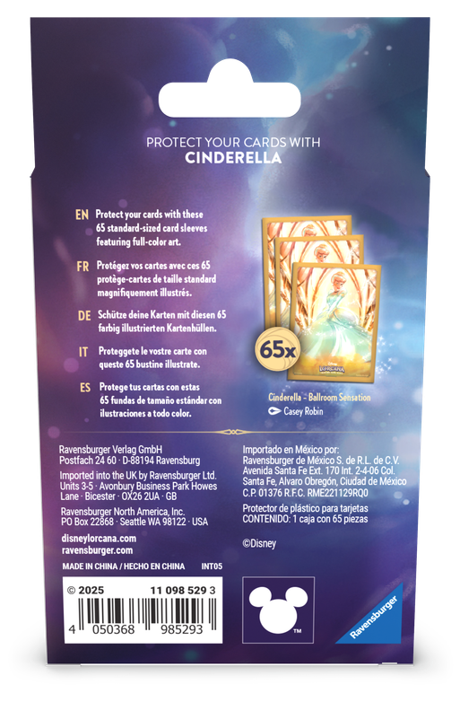 Disney Lorcana: Archazia’s Island Sleeves (65 kpl) - Cinderella