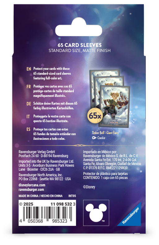 Disney Lorcana: Reign of Jafar Sleeves (65 kpl) - Tinker Bell