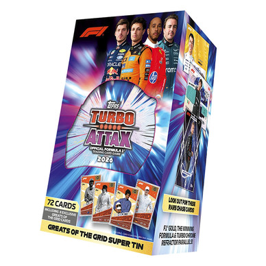 Topps Turbo Attax 2026 Formula 1 - The Greats of the Grid Super Tin