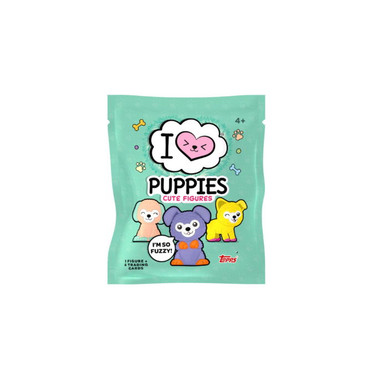 TOPPS I Love Puppies Figures -pussi (figuuri + 4 keräilykorttia) 