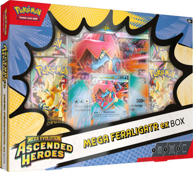 Pokémon TCG: Mega evolution 2.5 Ascended Heroes - Feraligatr EX Collection box (julkaisupäivä 24.4.2026)