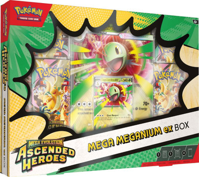 Pokémon TCG: Mega evolution 2.5 Ascended Heroes - Meganium EX Collection box (julkaisupäivä 24.4.2026)