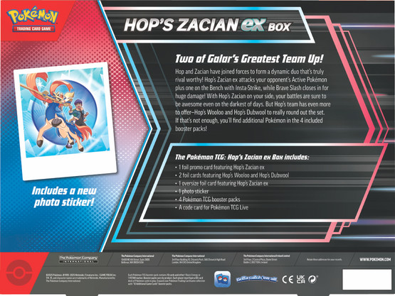 Pokémon TCG: Hop's Zacian Ex Box (julkaisupäivä huhtikuu)