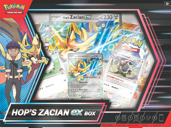 Pokémon TCG: Hop's Zacian Ex Box (julkaisupäivä huhtikuu)