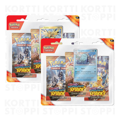 Pokémon TCG: Scarlet & Violet 8 Surging Sparks - 3-Pack Checklane Blister KOMBO