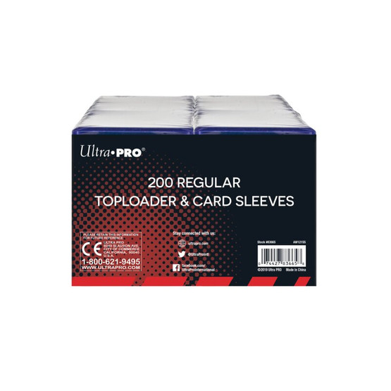 Ultra Pro: Regular Toploaders (200 kpl) + Soft Sleeves (200 kpl)