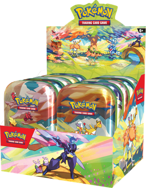 Pokémon TCG: Scarlet & Violet – Vibrant Paldea Mini Tin Display