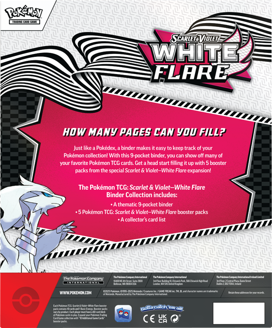 Pokémon TCG: Scarlet & Violet 10.5 White flare - Binder collection (julkaisupäivä 18.7.2025)
