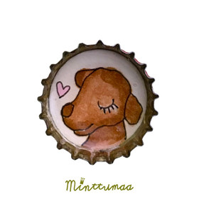 Magneetti omasta lemmikistä tai ihmisestä (käsinpiirretty)