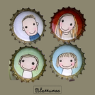 Magneetti omasta lemmikistä tai ihmisestä (käsinpiirretty)