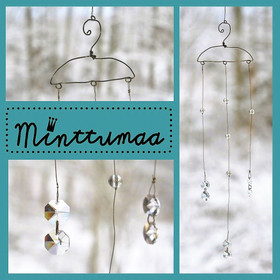 Ikkunakoru - kristallit minihenkarissa