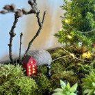 Minitalo betonista (sininen)