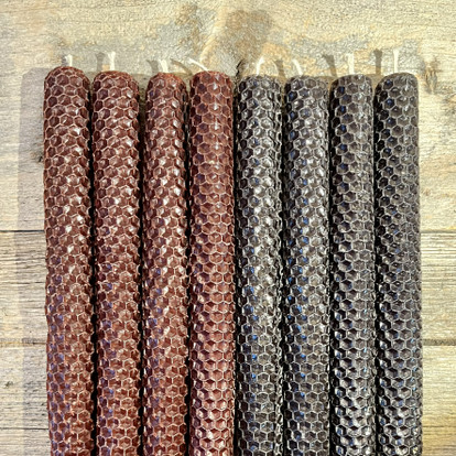 Mehiläisvahakynttilät viestillä 2 kpl (mahonki)