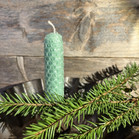 Mehiläisvahakynttilät viestillä 2 kpl (turkoosi)