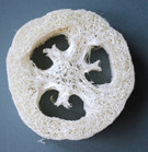 Luffa-kiekko saippuan aluseksi